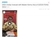 2024 Zodiac forecast with Master Kenny Hoo of GOOD FENG SHUI